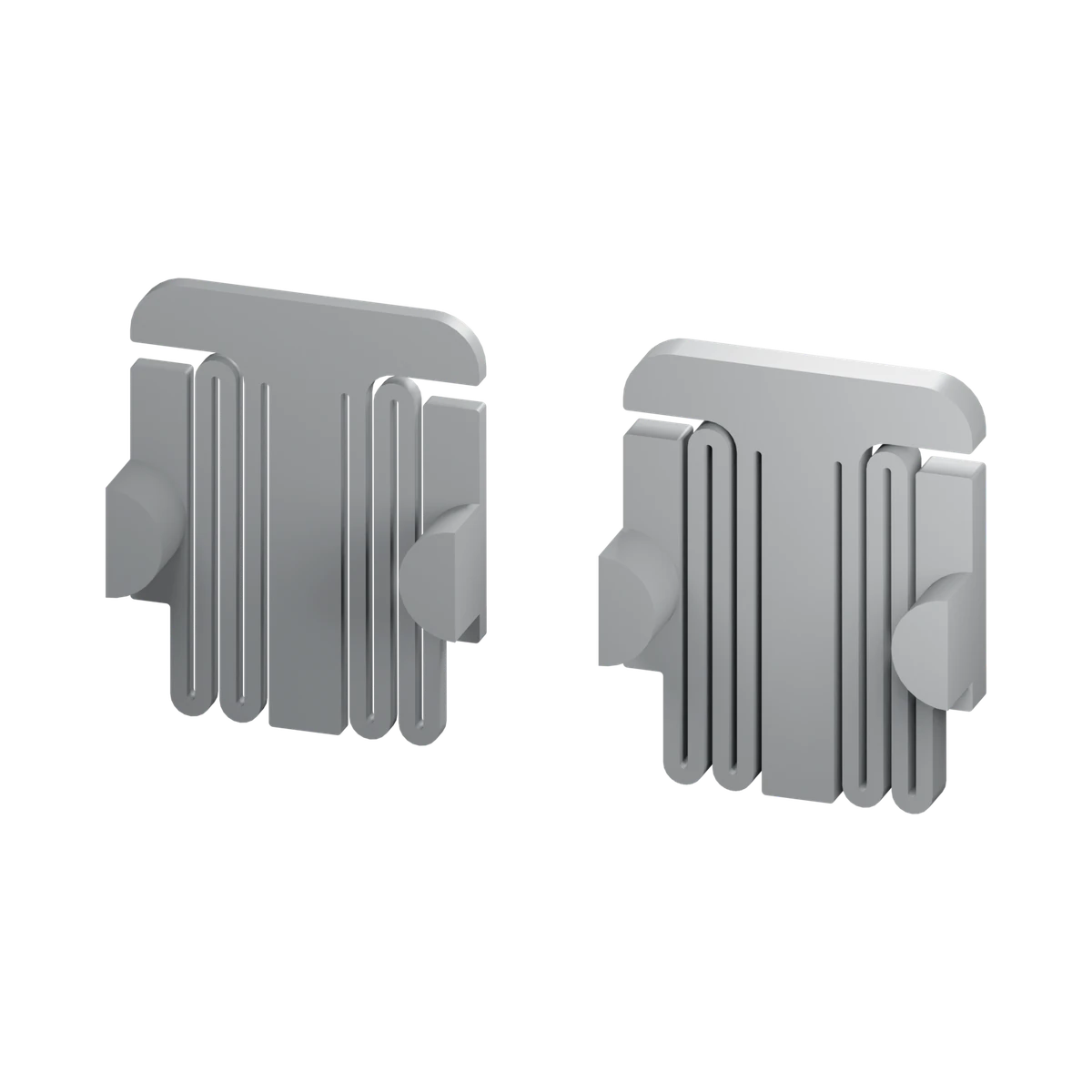 Current JUKS CAD pair, showing the long spring slots and rectangular bases
